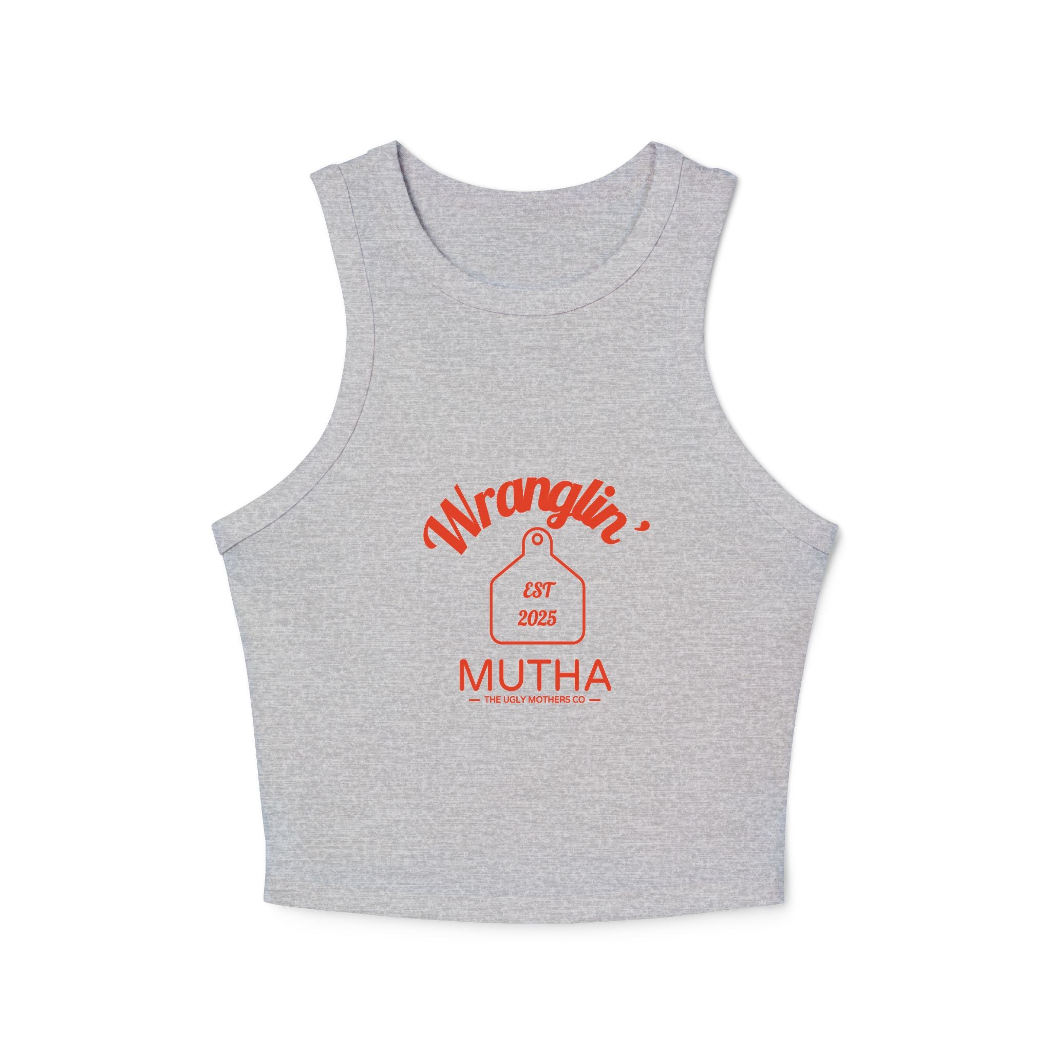 Wranglin' Mutha Cow tag Racerback
