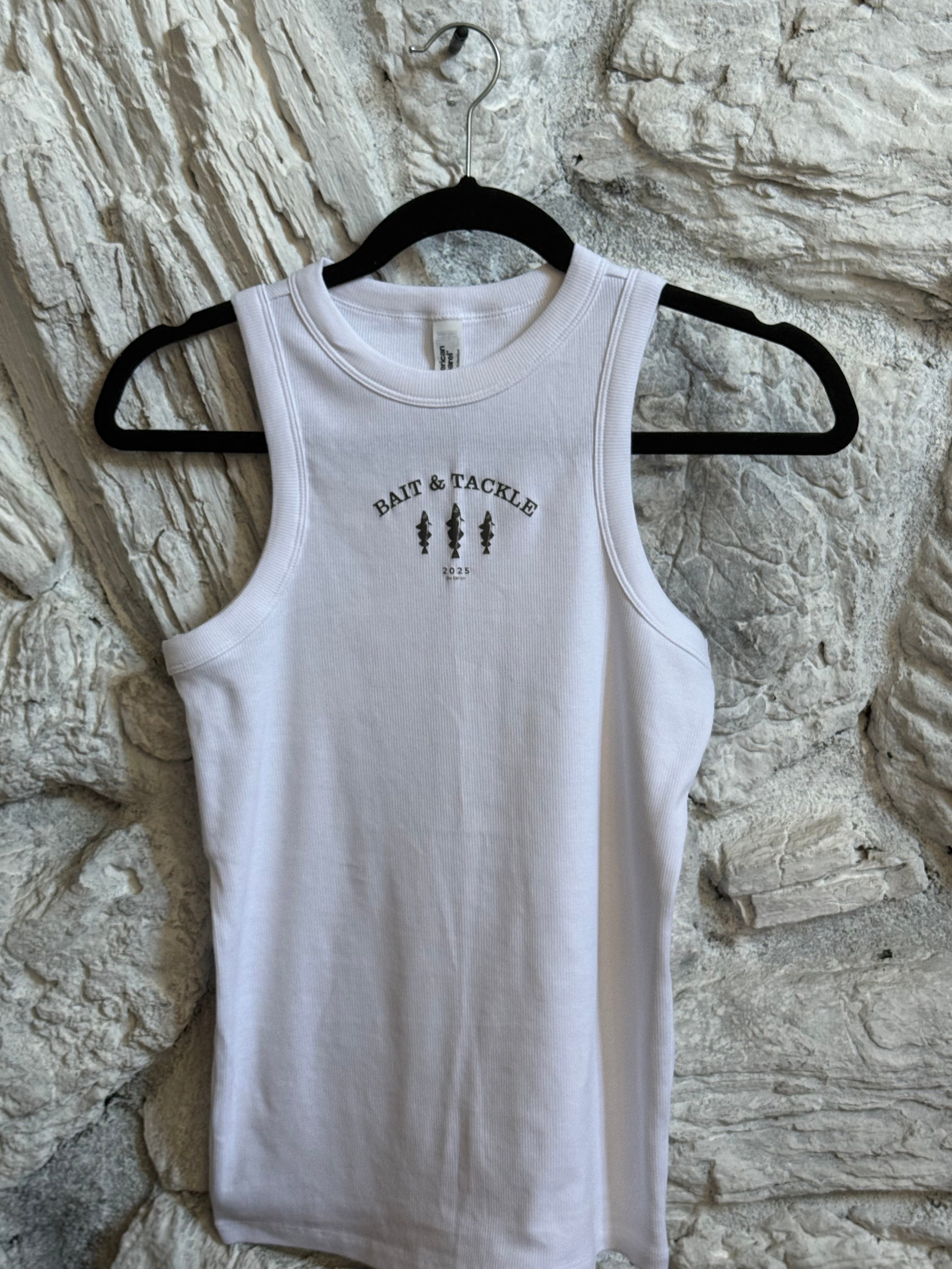 White Bait & Tackle Baby Rib tank