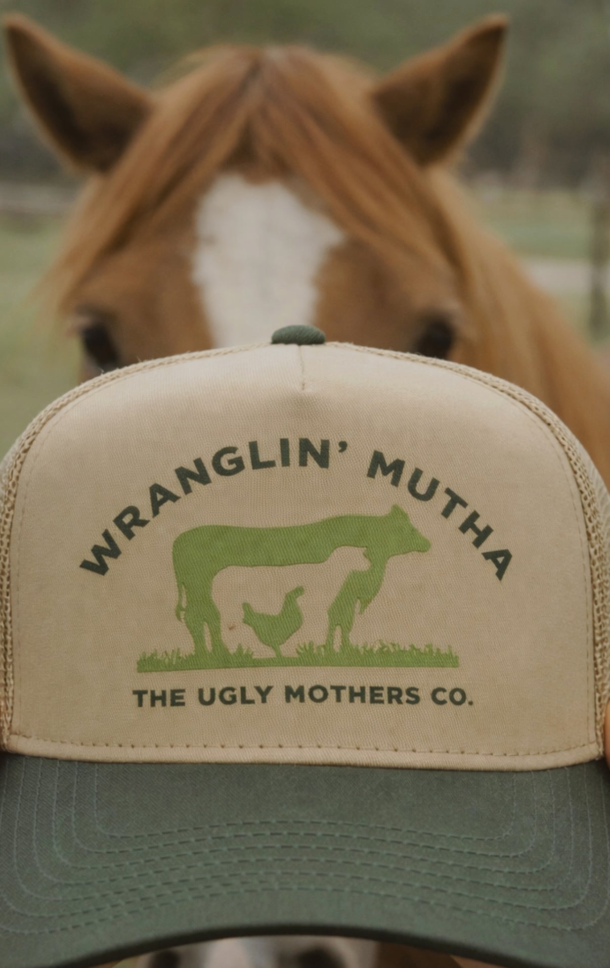 Wranglin' Mutha Otto Cap Five-Panel Trucker Hat - Printed